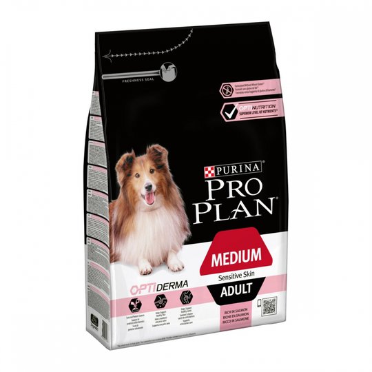 Purina Pro Plan® OptiDerma® Adult Medium Sensitive Skin Salmon (3 kg)