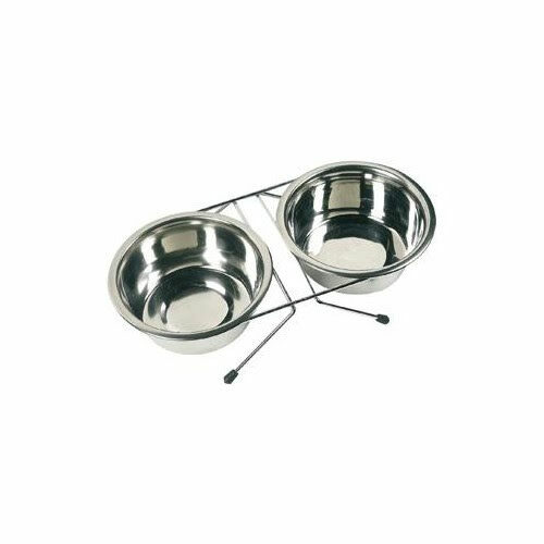 Matbar med Rostfria skålar - 2 x 800 ml