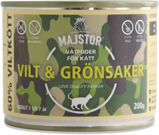 Vilt & Grönsaker Våtfoder Katt - 6 x 200 g