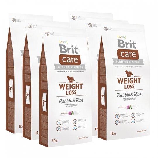 Brit Care Dog Adult Weight Loss Rabbit & Rice 6x12 kg
