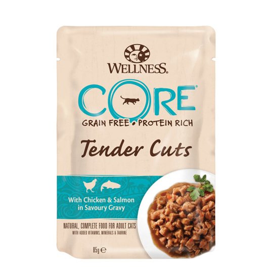 CORE Cat TC Chicken & Salmon in Gravy 8x85 g