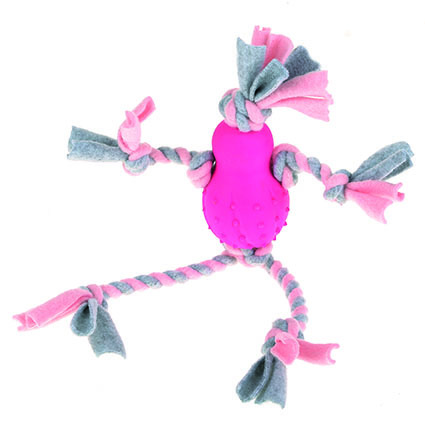 Fleeceleksak med gummikropp - Rosa