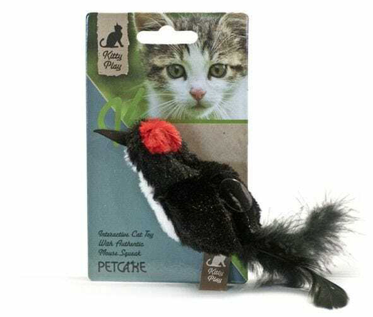 Kitty Play Squeaking, Black Bird - Black Bird Squeaking Toy