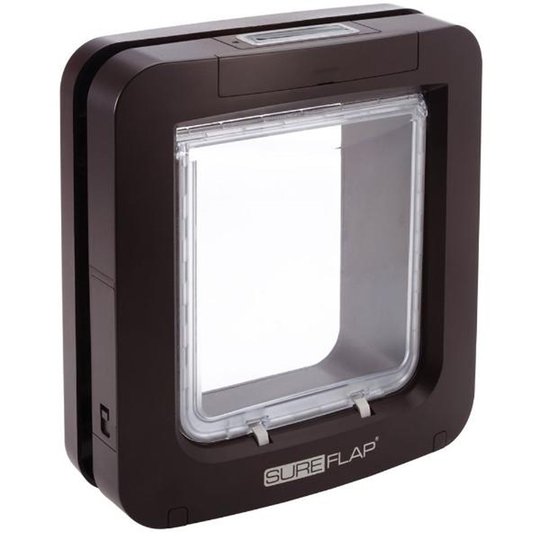 Sureflap Kattlucka med Microchip (Brun Small)