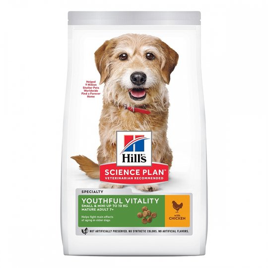 Hill's Science Plan Dog Adult 7+ Youthful Vitality Small & Mini Chicken (1,5 kg)