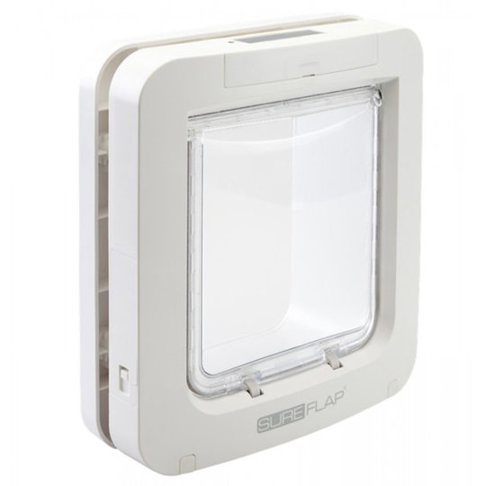 Sureflap Kattlucka med Microchip (Vit Small)