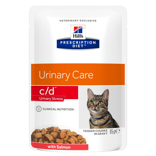 Prescription Diet c/d Urinary Stress våtfoder med lax - 12 x 85 g