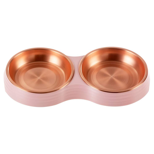 Basic Meow Melamine Ripple Skål (Ljusrosa)