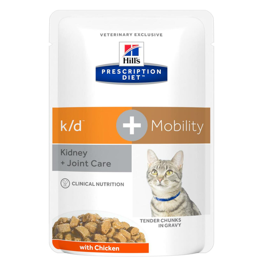Prescription Diet k/d + Mobility våtfoder med kyckling - 12 x 85 g