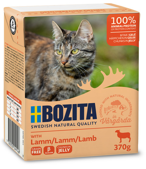 Bitar i Gelé Lamm för katt - 16 st x 370 g