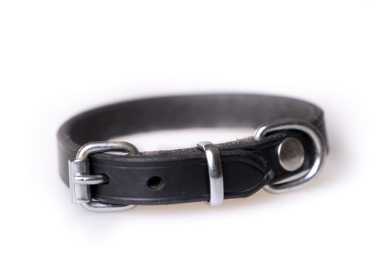 Leather Collar - 30 / Black