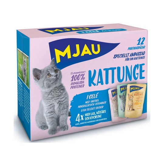 Mjau Multipack Kattunge 12 x 85 g