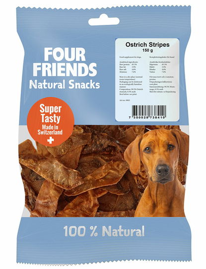 Ostrich Stripes hundgodis - 150 g