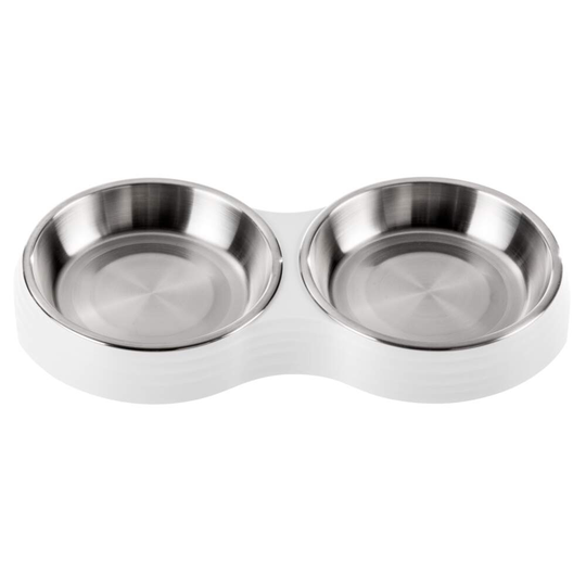 Basic Meow Melamine Ripple Skål (Vit)