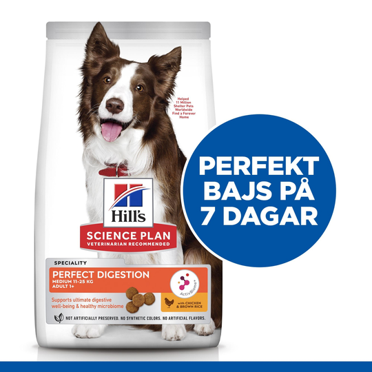 Hill's Science Plan Dog Adult 1+ Medium Perfect Digestion Chicken & Brown Rice 14 kg