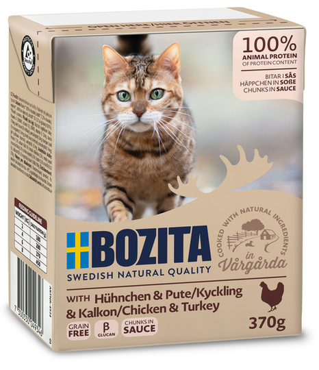 Bitar i sås Kyckling & Kalkon för katt - 16 st x 370 g