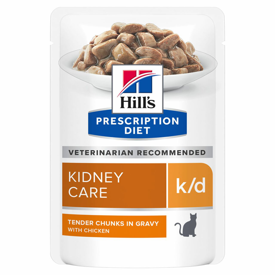 Prescription Diet k/d Kidney Care Våtfoder i Portionspåse till Katt med Kyckling - 12 st x 85 g