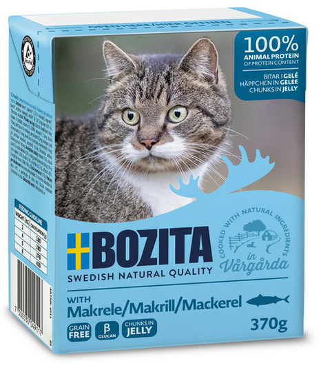 Bitar i Gelé Makrill för katt - 16 st x 370 g