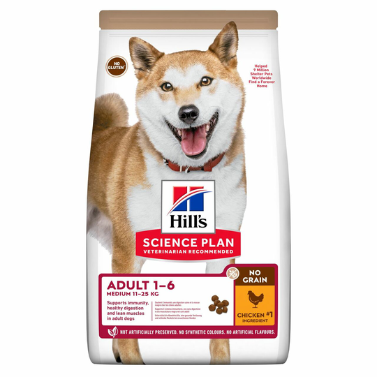 Adult Medium No Grain torrfoder med kyckling - 2,5 kg