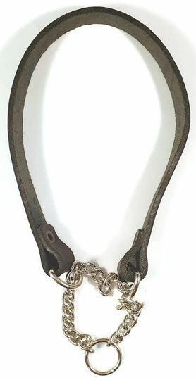 Halvstryp i Garvat Läder - Svart 30 cm x 12 mm