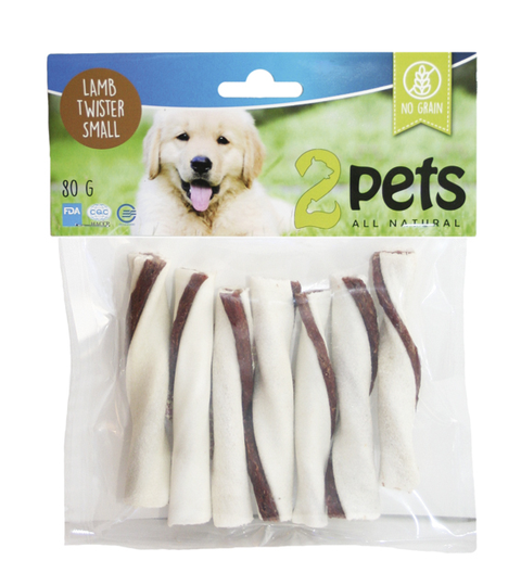 Tuggtwister med lamm för hund. - Small