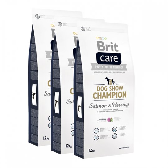 Brit Care Dog Show Champion Salmon & Herring 3x12 kg