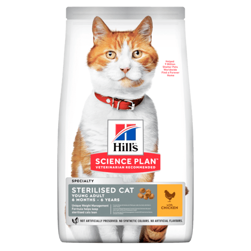 Young Adult Sterilised Cat torrfoder med kyckling - 1,5 kg
