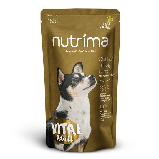 Nutrima Vital Adult Kyckling, Kalkon & Lamm 6 x 150 g