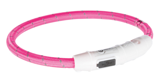 Lysande hundhalsband - Small / Rosa