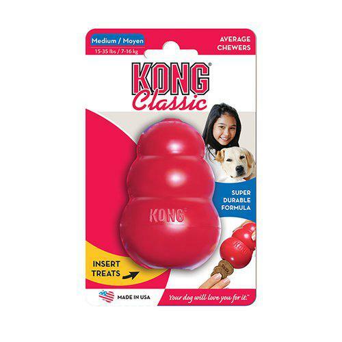 Kong Classic Röd Gummileksak - M