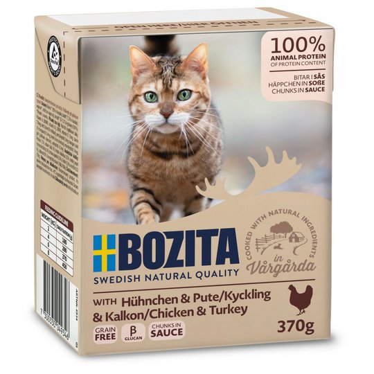 Bozita Bitar i sås Kyckling & Kalkon 370 g