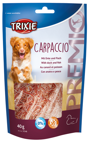 Premio Carpaccio Anka och Fisk för Hund - 40 g