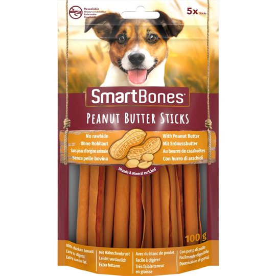 SmartBones Sticks Jordnötssmör 5-pack