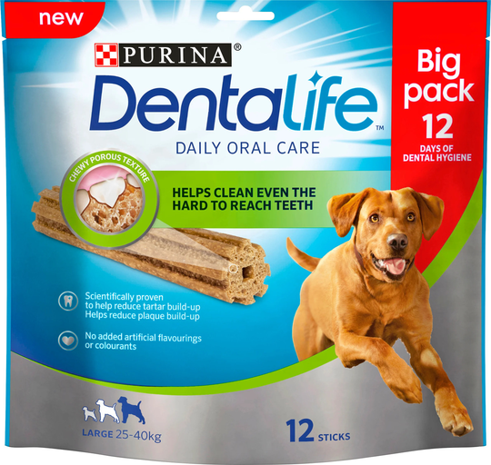 Dentalife tuggpinne Large - 1 påse, 12 st tuggpinnar