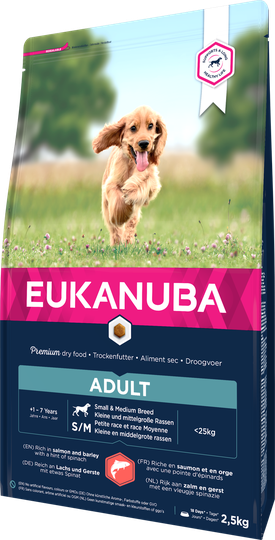 Dog Adult Small/Medium Salmon & Barley - 2,5 kg