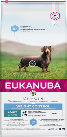 Dog Adult Small/Medium Weight Control - 15 kg