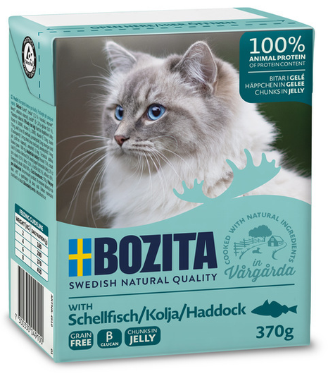 Bitar i Gelé Kolja för katt - 16 st x 370 g