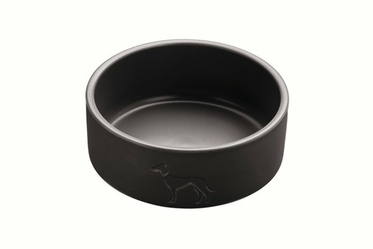 Osby Mat/vattenskål i Keramik - Antracit 350 ml