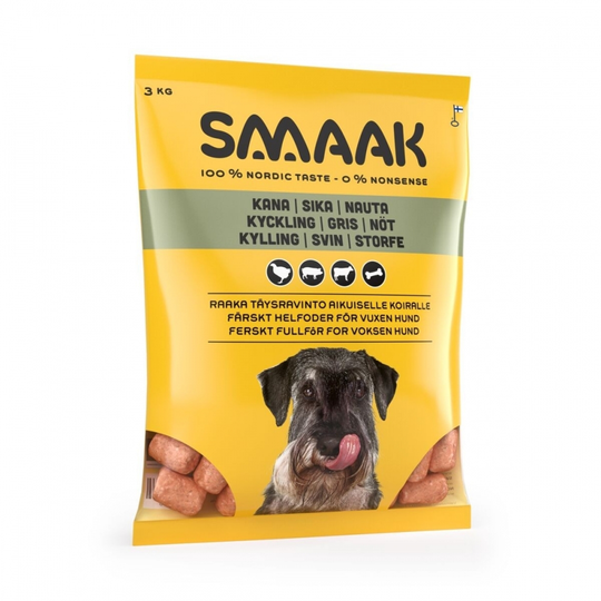 Smaak Raw Complete Tasty Chicken, Pork & Tripe (3 kg)