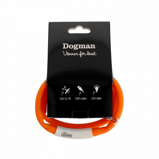 Dogman LED-Halsband Silikon (Orange)