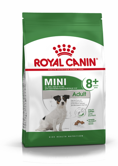 Mini 8+ Adult Torrfoder för hund - 2 kg