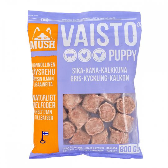 Vaisto Puppy Gris-Kalkon-Kyckling (800 g)
