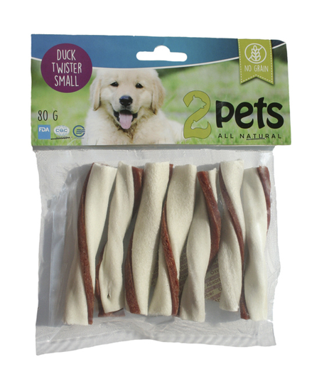 Tuggtwister med ankfilé för hund. - X-Large