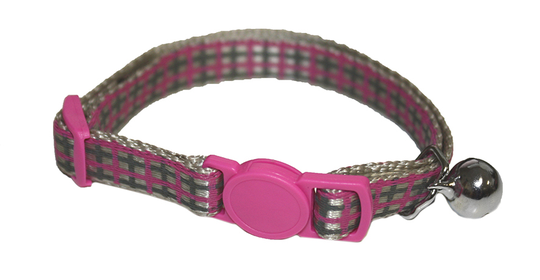 Katthalsband med pingla - Rosa