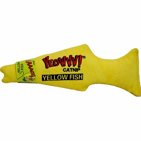 Kattleksak Fisk med Kattmynta - Gul fisk