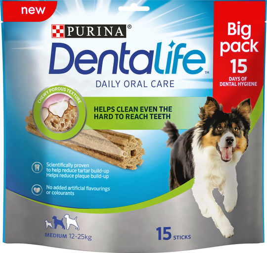 DentaLife tuggpinne Medium - 1 påse, 15 st tuggpinnar