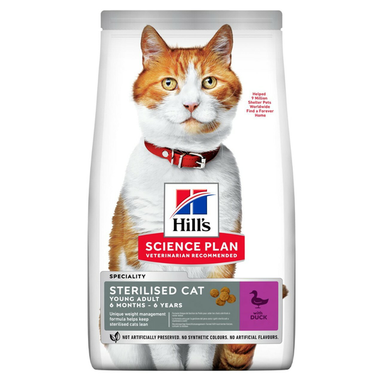 Sterilised Cat Young Adult torrfoder med anka - 1,5 kg
