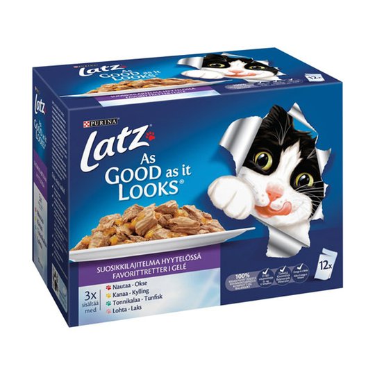 Latz As Good As It Looks Kött & Fisk i Gelé 12x100 g