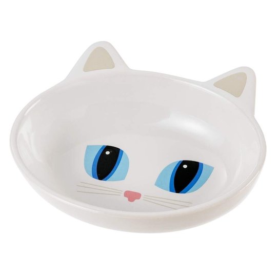 Petrageous Frisky Kattskål Oval (Vit)