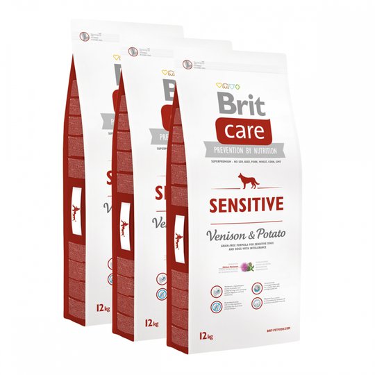 Brit Care Dog Adult Sensitive Venison & Potato 3x12 kg